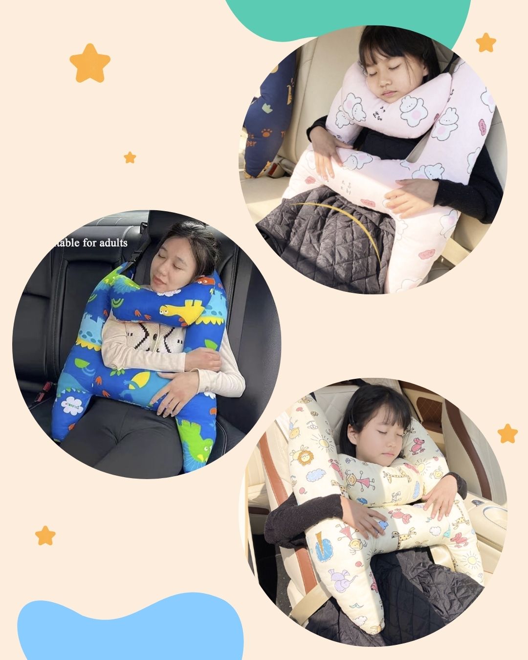 Sistema Anti-Cabeceo Infantil para Carro 🚗DreamTrip Kids🌙 (Soporte cuerpo completo)