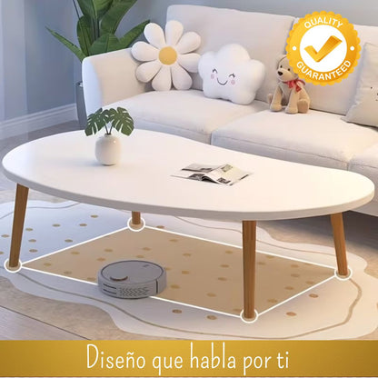 Mesa de Centro Orgánica 🤍 LumaCurve™ (Elegancia Minimalista en Cada Espacio)