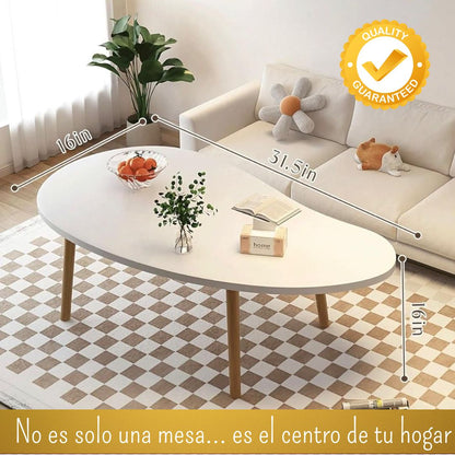 Mesa de Centro Orgánica 🤍 LumaCurve™ (Elegancia Minimalista en Cada Espacio)