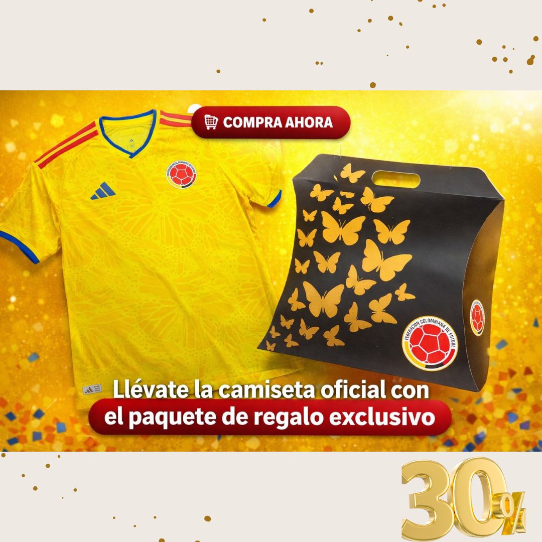 Camiseta Tricolor Colombia ⚽Realismo Mágico🦋 (Edición Especial en Caja Premium)