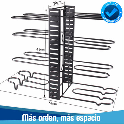 Organizador MultiOllas 🍳KitchenMax👩🏻‍🍳(Ahorro Inteligente de Espacio)