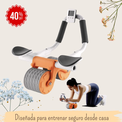 Rueda Abdominal de Entrenamiento 🏋️‍♀️ ABS CONTROL🔥 (Rebote + Soporte Ergonómico)