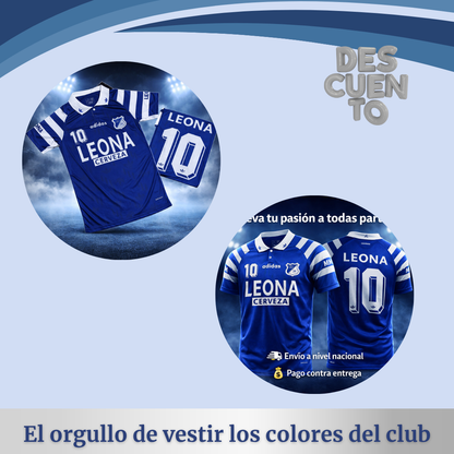 Camiseta Millos ⚽ Edición Retro LEONA 💙🤍