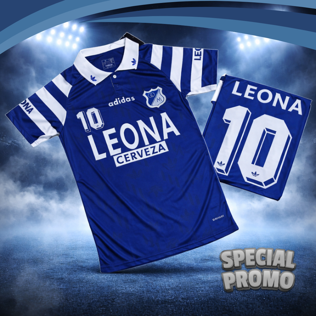 Camiseta Millos ⚽ Edición Retro LEONA 💙🤍