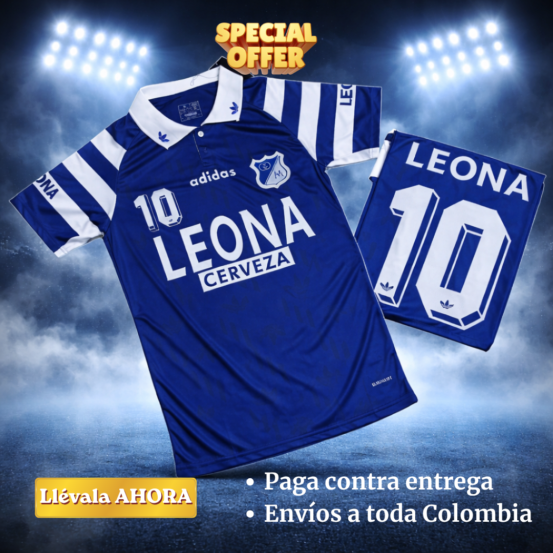 Camiseta Millos ⚽ Edición Retro LEONA 💙🤍