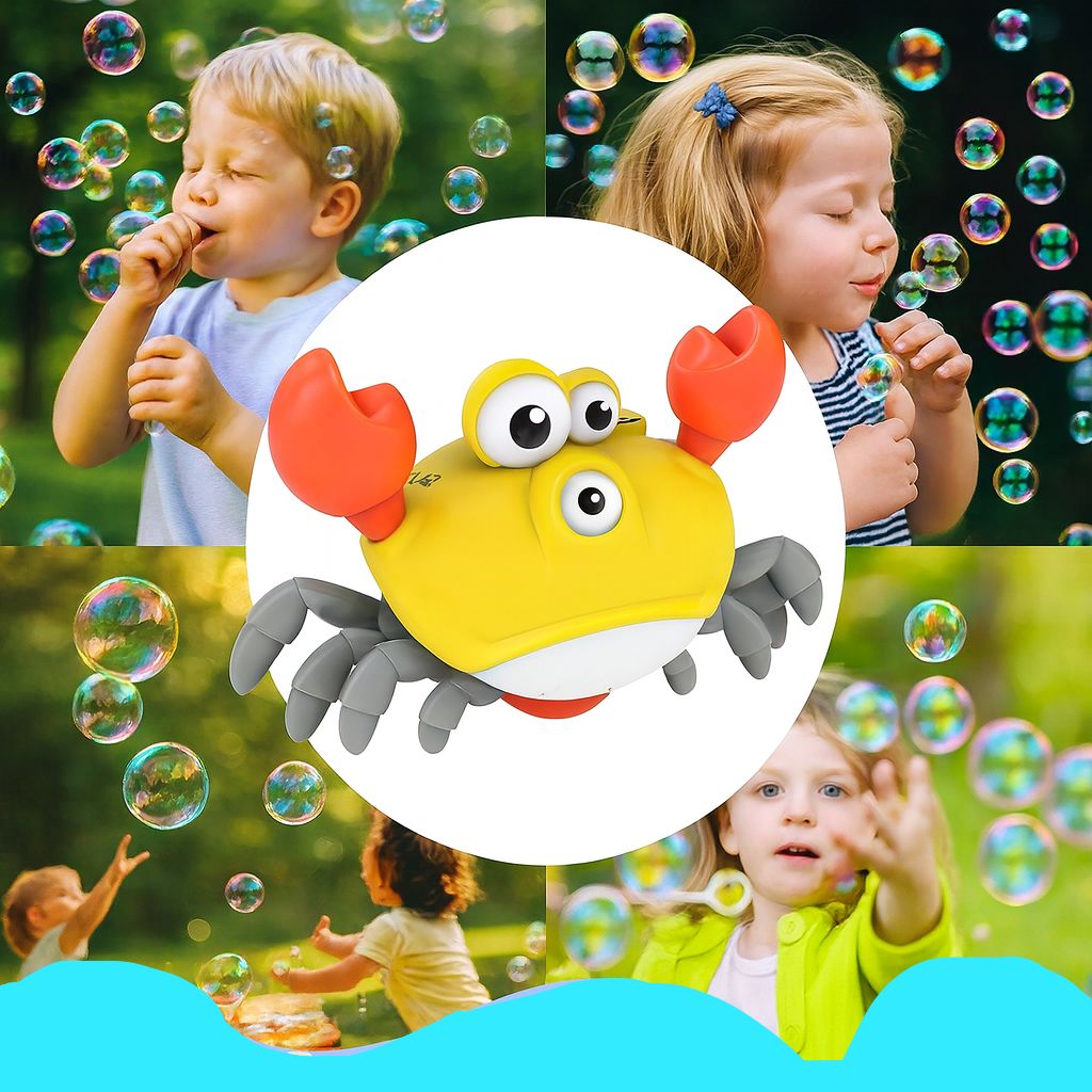 Burbujero Cangrejo con movimiento 🫧BubbleCrab Magic🦀 (Estimulación sensorial)