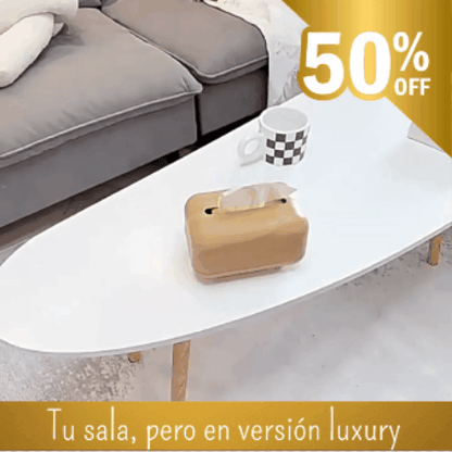Mesa de Centro Orgánica 🤍 LumaCurve™ (Elegancia Minimalista en Cada Espacio)