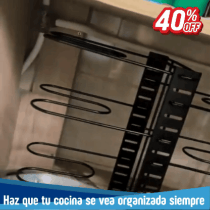 Organizador MultiOllas 🍳KitchenMax👩🏻‍🍳(Ahorro Inteligente de Espacio)