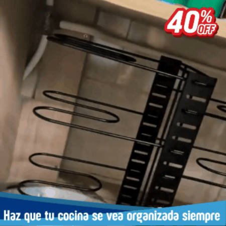 Organizador MultiOllas 🍳KitchenMax👩🏻‍🍳(Ahorro Inteligente de Espacio)